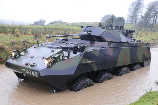 Cavalry Corps MOWAG Piranha during the Cross Country driving exercise