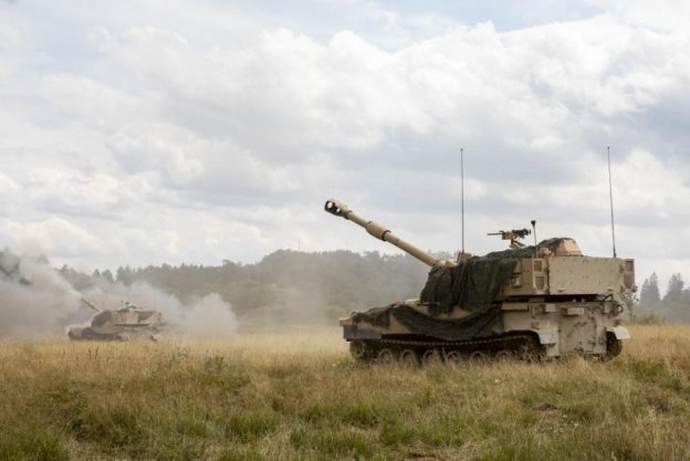 BAE Systems Land & Armaments received a $249.2 million modification Friday to provide ammunition and support for self-propelled Howitzer vehicles for the U.S. Army. Pictured here is an Army Paladin M109A7 Artillery Systems vehicle during a live fire exercise in August. Photo by Jeremiah Woods/U.S. Army