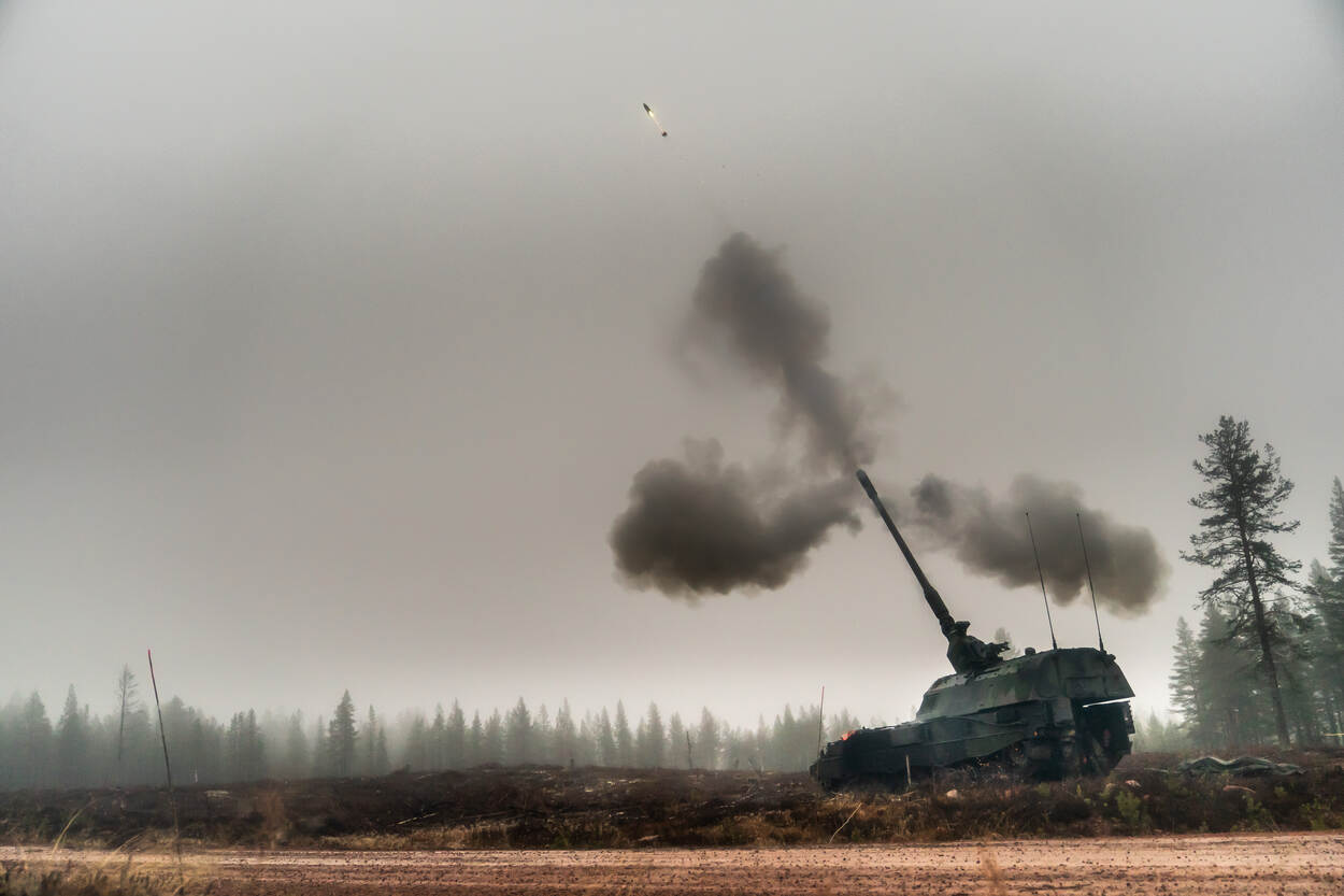 Royal Netherlands Army PzH 2000NL self-propelled howitzer