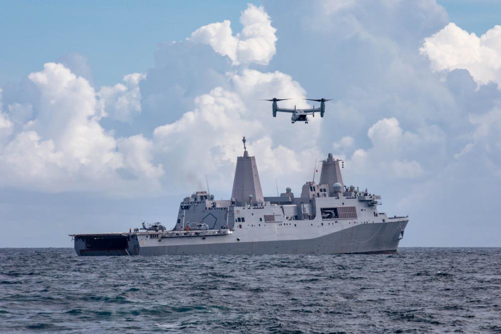 US Navy San Antonio-class Amphibious Transport Dock USS Arlington Arrives in Haiti to Support USAID