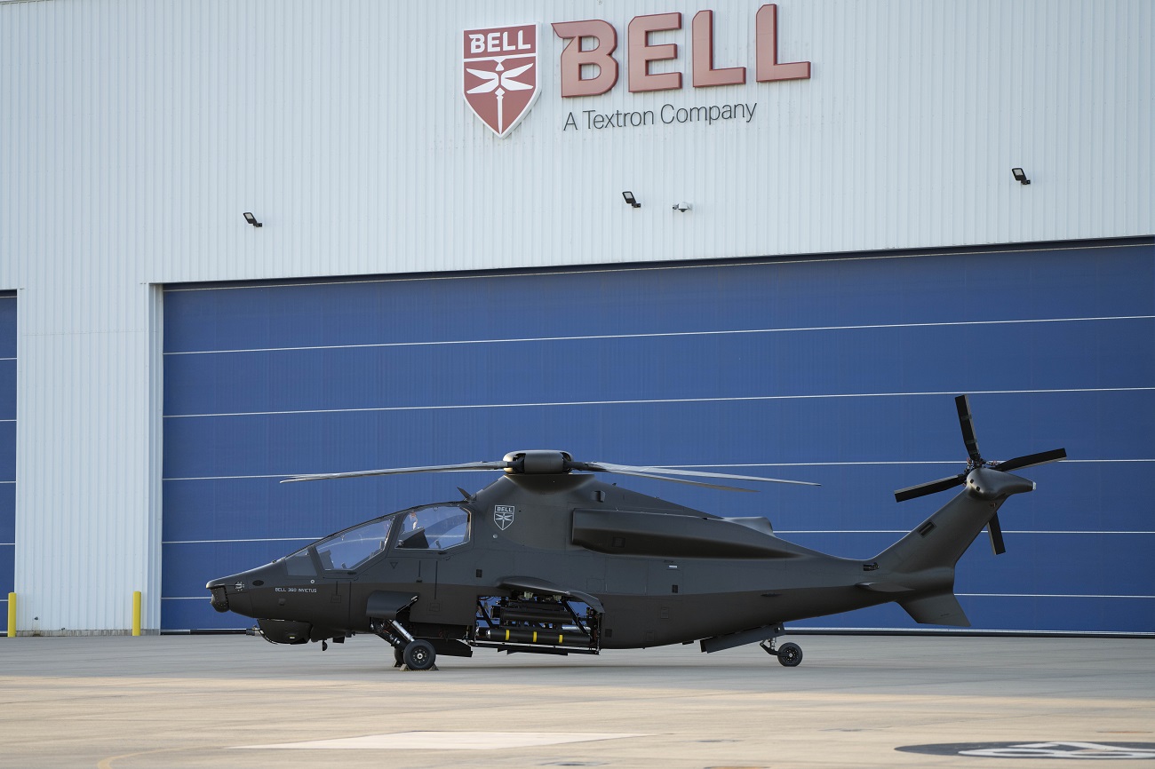 Bell 360 Invictus Reconnaissance and Attack Helicopter for Future Attack Reconnaissance Aircraft (FARA) program.