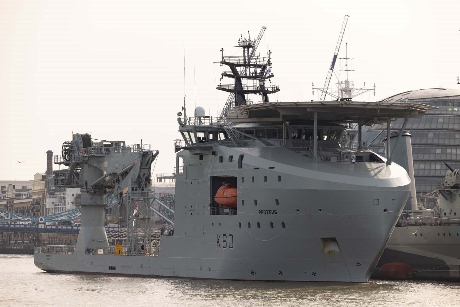 Royal Navy Underwater Surveillance Ship RFA Proteus Enters Service